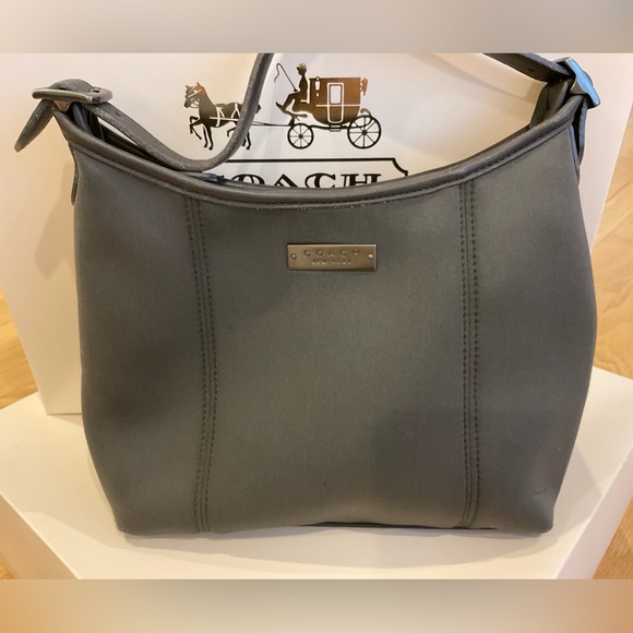 Coach Bags Vintage Coach Neoprene Graypewter Shoulder Bag Poshmark